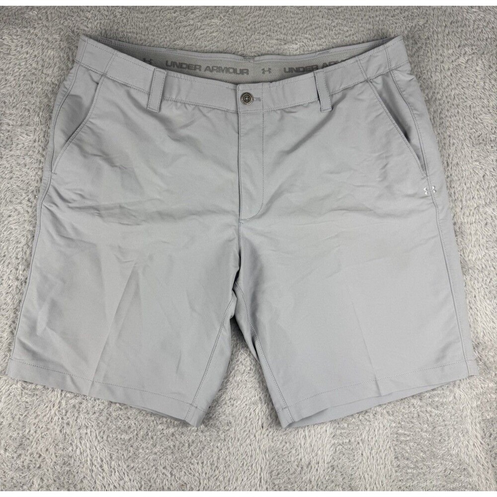 Under Armour Golf Shorts Mens 42 Gray Stretch Performance Chino Casual Sport